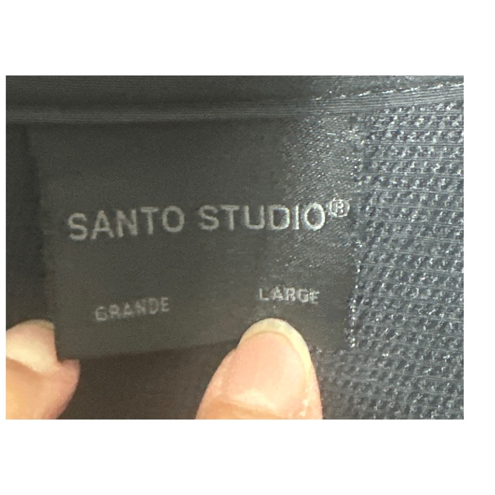 Santo Studio Mens Black Full Zip Hoodie Technical Lightweight Jacket Large - Picture 7 of 13